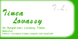 timea lovassy business card